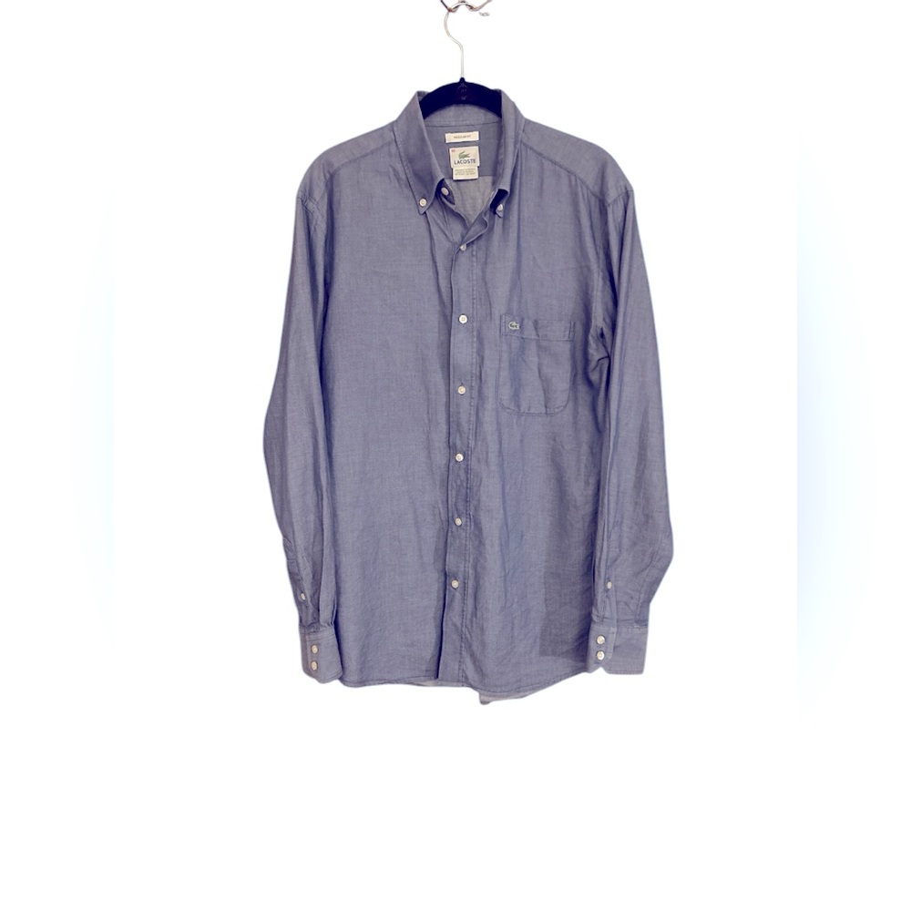 Men's Lacoste Blue Button-down Shirt